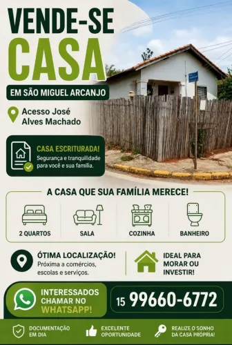 Vendo casa em São Miguel Arcanjo S. P