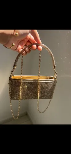 Bolsa stras dourada