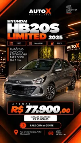Hyundai HB20S Limited Plus 1.0 Flex 12V Mec. 2025