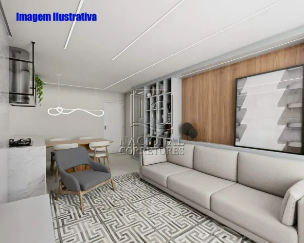 Apartamento à venda, 2 quartos, 1 suíte, 1 vaga, Jardim - Santo André/SP