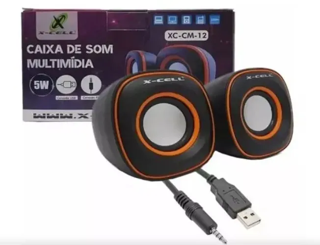 Caixa De Som Pc X-Cell Xc-Cm-12 5W Usb