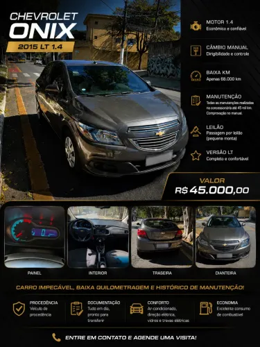 Chevrolet Onix Hatch LT 1.4 8V Flex Power Mec. 4P 2015
