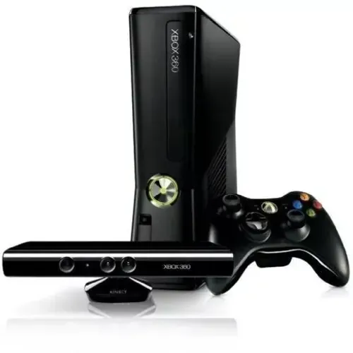 Xbox 360 Slim Com Kinect Bloqueado +25 Jogos Originais Fisicos