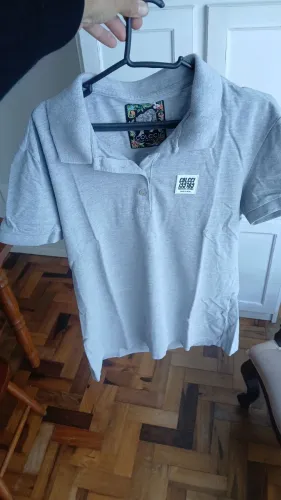 Camiseta polo cinza Colcci