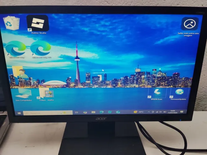 Lindo monitor Acer 20 polegadas entradas HDMI e VGA usado!!!