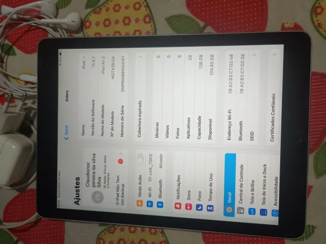 iPad Air 2 em excelente estado de conservação, atualizado sem nenhum detalhe 