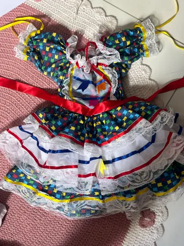 Vestido xadrez infantil