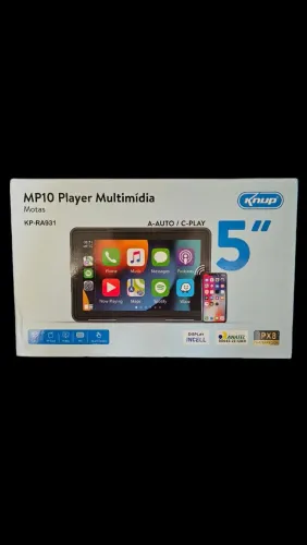 Central Multimídia para Moto 5" Knup KP-RA931 (CarPlay e Android Auto)