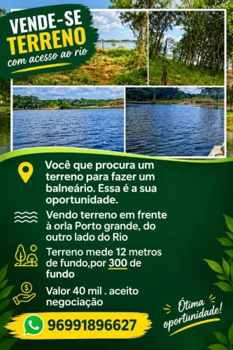 Vendo um terreno pra fazer boneario 