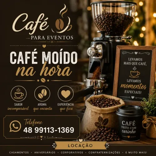Locação de Café para Eventos | Café Moído na Hora | Casamentos, Empresas e Festas | Floria