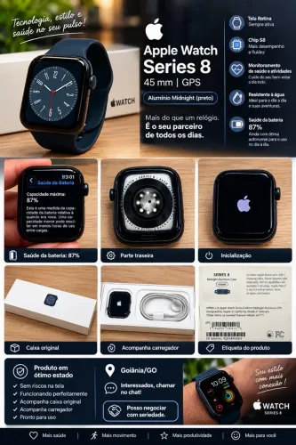 APPLE WATCH SERIES 8 - 45 MM | GPS | PRETO