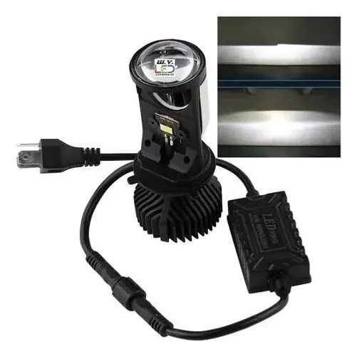 Lâmpada de led projetor h4 12000lm 6k
