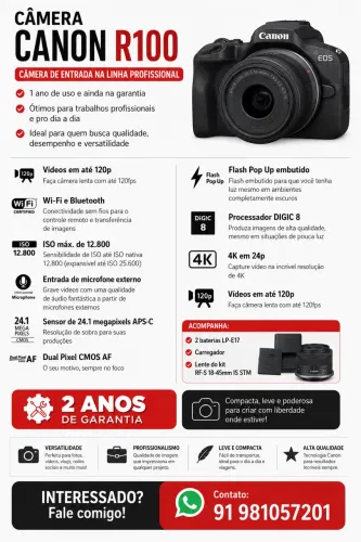 Câmera fotográfica R100