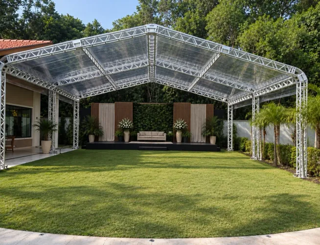 Galpão túnel box truss Grid