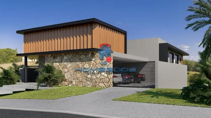 Casa à venda com 490m², 4 suítes, piscina com borda infinita e energia fotovoltaica no con