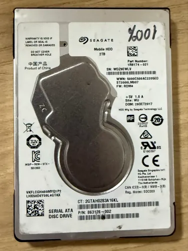 HD para Notebook ou VideoGame Ps4 Hd Externo 2TB Seagate 100% Saúde