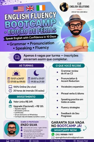 Aulas de Inglês Online | Bootcamp de Fluência