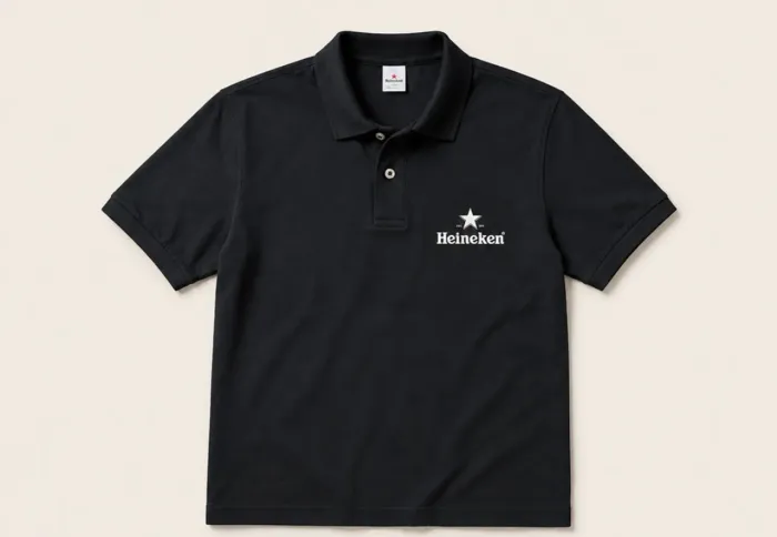Camisa Polo Preta - Medidas: 52cm x 68cm