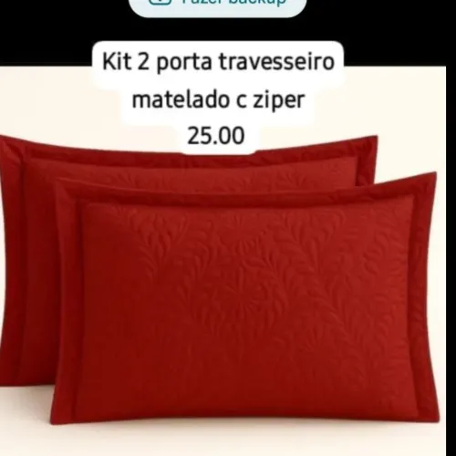 Par de fronhas mateladas cm ziper ou em malha gel