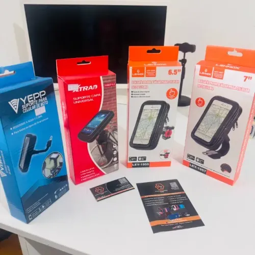 Suporte de Celular com Capa protetora p/Guidão - Moto e bike