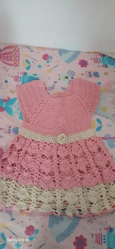 Vestido crochê infantil
