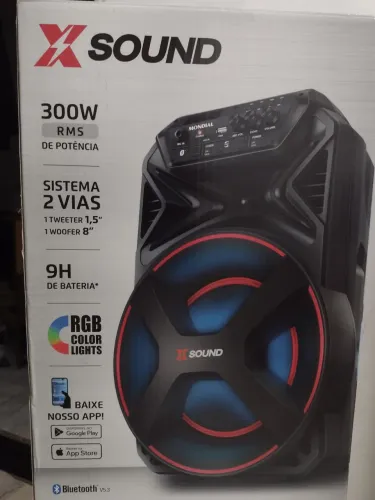 Caixa de Som Mondial 300W RMS, nova