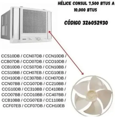 PALHETA CONSUL 10.000BTUS
