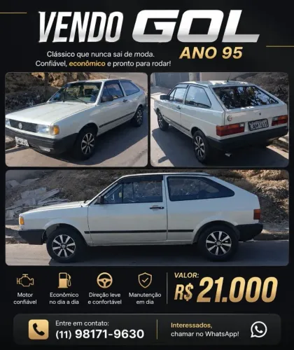 Volkswagen Gol Geração I 1000 2P 1995