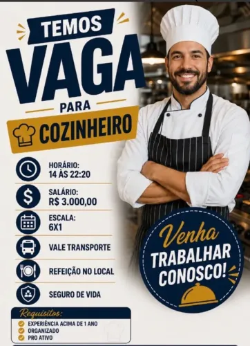 Vaga de COZINHEIRO