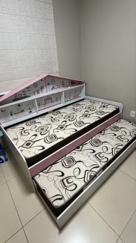 Bicama Infantil com dois colchões seminovos da Ortobom