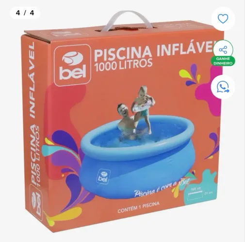 Piscina Inflável 1000 Litros Bel 