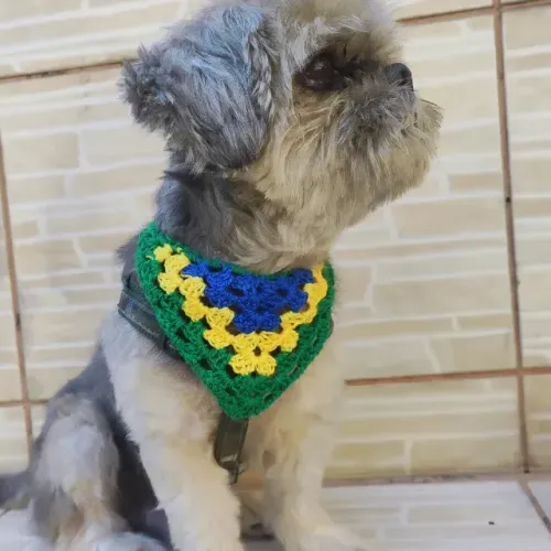 Bandana de crochê PET para copa 