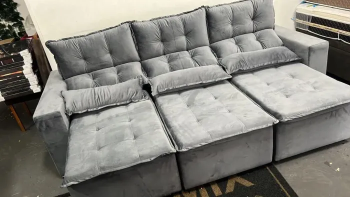 SOFA RETRATIL RECLINÁVEL 2.50 FRETE GRÁTIS