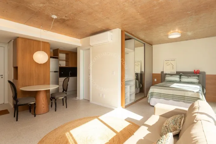 Apartamento mobiliado para alugar no Petrópolis de 1 quarto