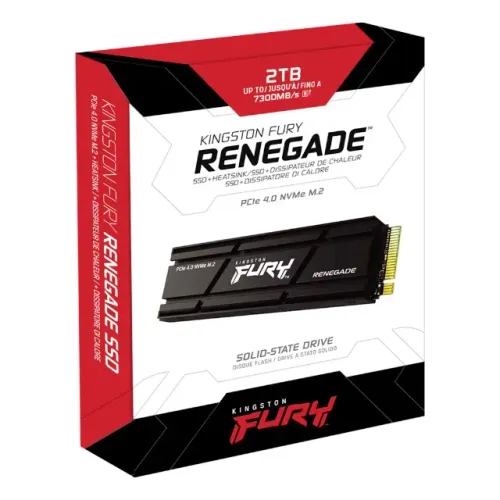 SSD KINGSTON Fury Renegade Heatsink 2TB [SFYRDK/2000G] M.2 2280 NVMe PCIe x4 Gen4 (L=7300M