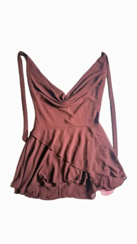 Vestido marrom soltinho
