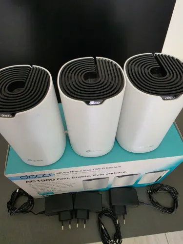 Kit Roteador Wi-Fi Mesh TP-Link Deco S7 AC1900 (3-Pack) - Perfeito Estado