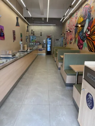 Fundo de loja de Sorveteria e Açaí
