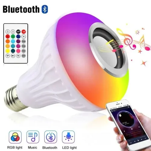 Lâmpada LED Bluetooth e Controle com Áudio 110V 220V