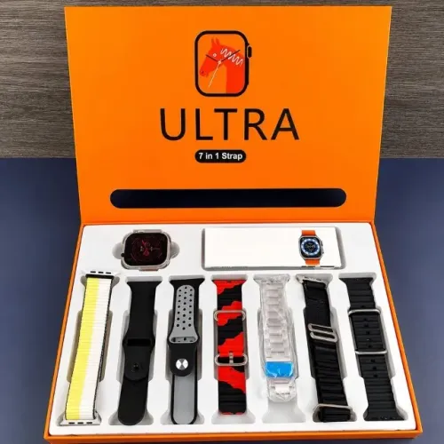 Smartwatch Ultra 7 em 1 + 7 Pulseiras | Tela Grande e Design Premium