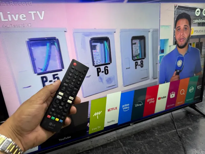 Tv led LG smart 43 polegadas Wi-Fi YouTube Netflix Bluetooth webos moderna entrego local 