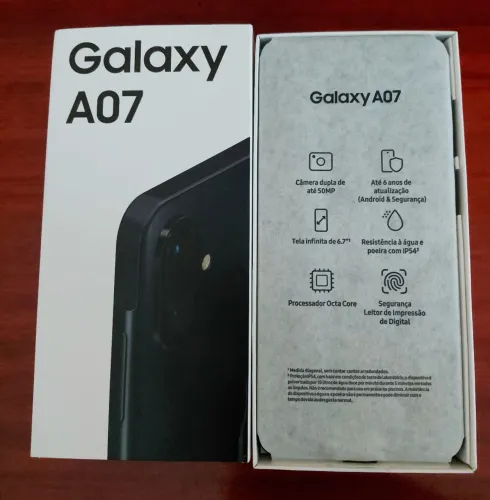 Galaxy A07//128 GB//Tela 90 Hz//Ótima Bateria//Lançamento//Novo//Sem Uso!!