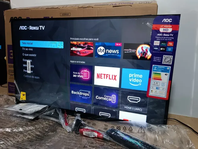 Smart tv AOC ROKU 32 polegadas nova na caixa