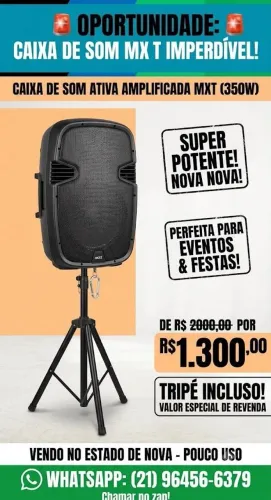 Caixa de Som ativa 350W