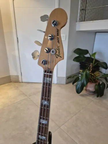 Fender Jazz Bass 70s 306 Black - Escudo Black Original