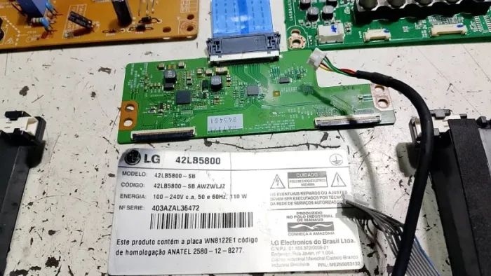 Placa tv LG 42LB5800 kit com placas e alto falantes