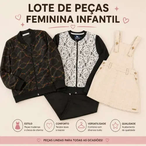 Lote de roupas infantis