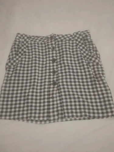 Saia xadrez com bolsos nas laterais tm 42/44