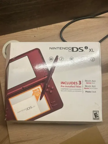 Nintendo DSi XL Burgundy (Vinho) - Completo Na Caixa (CIB) + R4