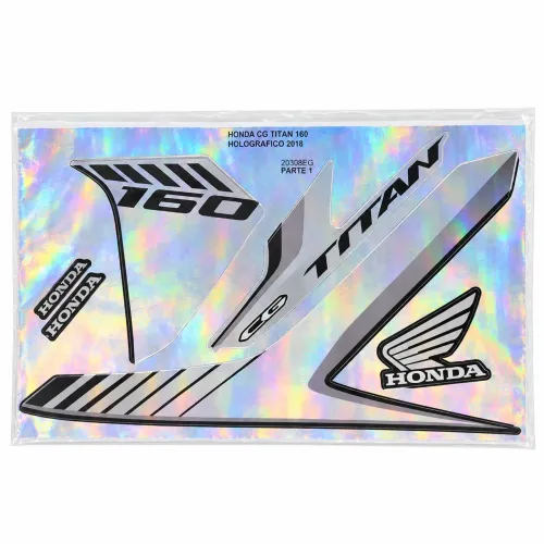 Kit Faixas Adesivas CG Titan 160 2018 Holográfico